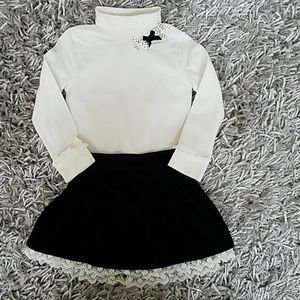 Girls Blk&Cream outfit.  Like New.  3T